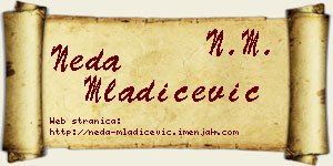 Neda Mladićević vizit kartica